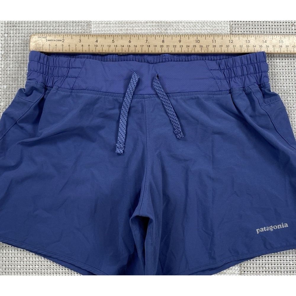 Patagonia Nine Trails Shorts Lined Blue Drawstring Women's Small 6" Inseam - Picture 3 of 7